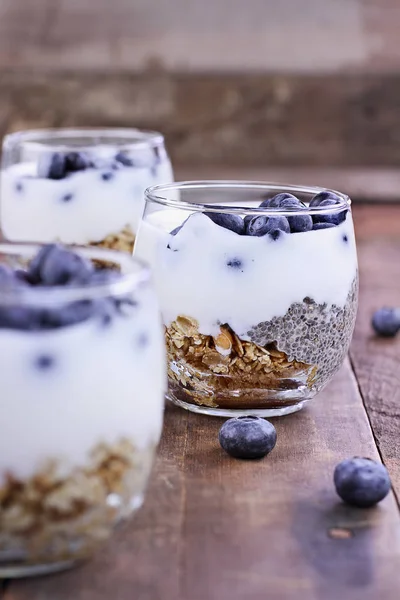 Kefir yoghurt en Chia Parfait — Stockfoto
