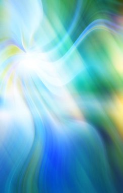 Dalgalı arka plan mavi, yeşil, sarı ve beyaz renklerde