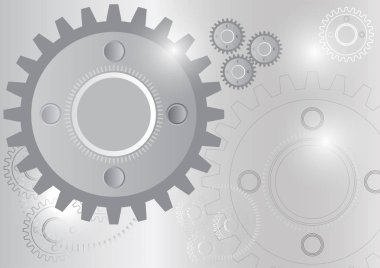 Mühendislik Dişli çark daire kavramı gri arka planlar