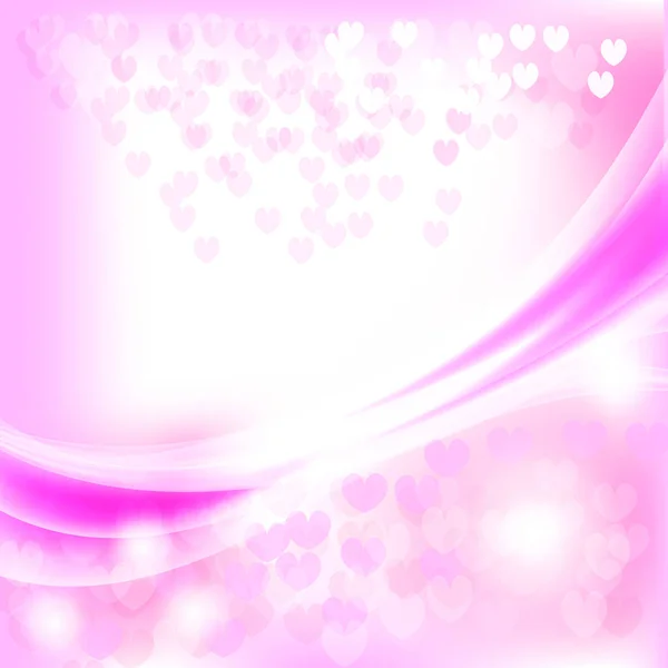 Pink heart background vector Valentine's day — Stock Vector