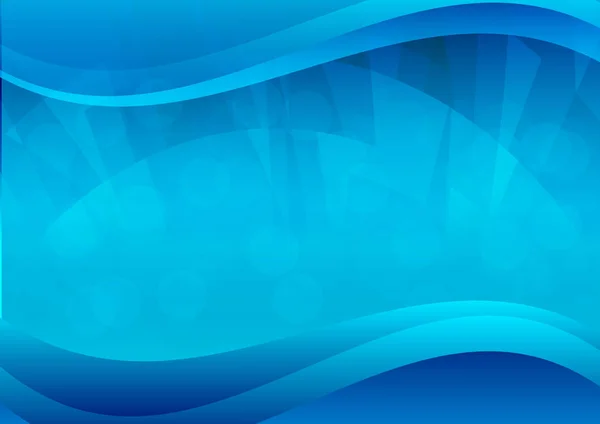 Hermoso azul abstracto ondas fondo Vector — Vector de stock