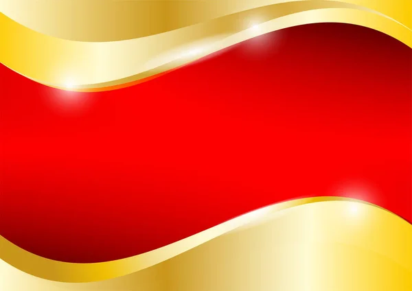 Desain grafis vektor latar belakang merah dan emas - Stok Vektor