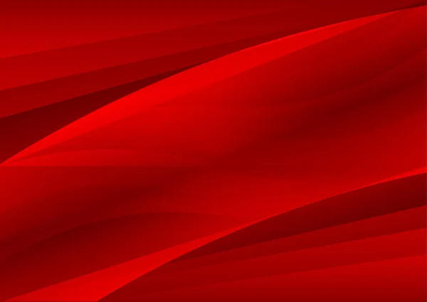 Rote abstrakte Wellen Hintergrundvektor — Stockvektor