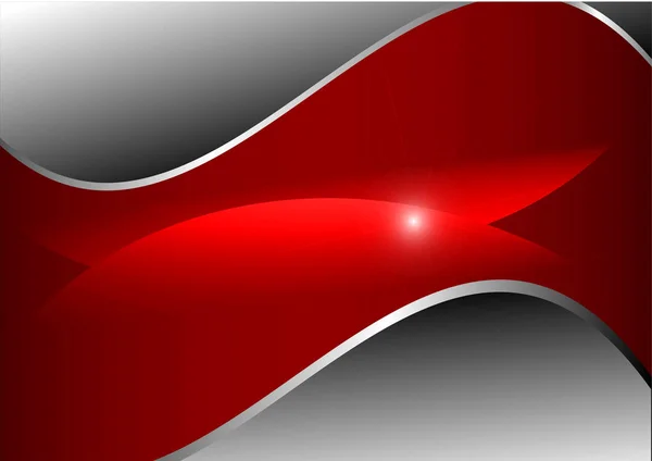 Vector rojo ondas abstractas fondo — Vector de stock