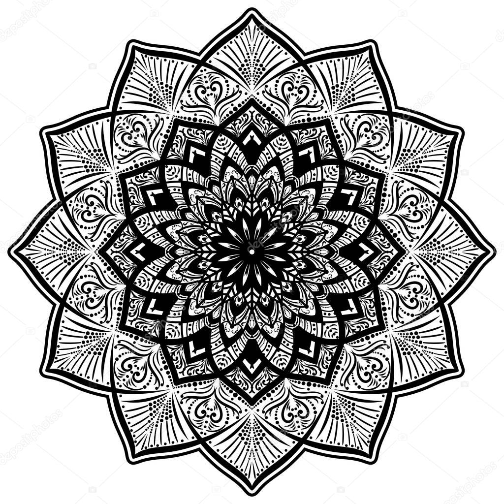 Mandala. Vintage decorative elements. vector illustration