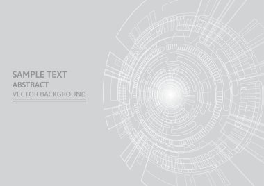 Gri soyut vektör teknolojik altyapı