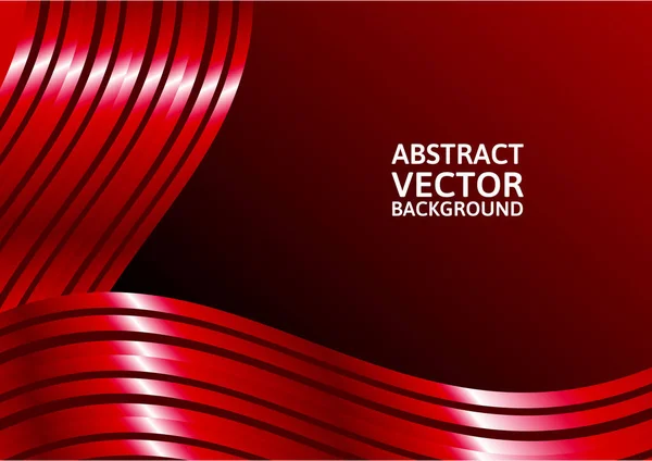 Rote Kurve abstrakter Vektorhintergrund mit Kopierraum — Stockvektor