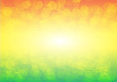 Renkli bokeh altıgen vektör arka plan