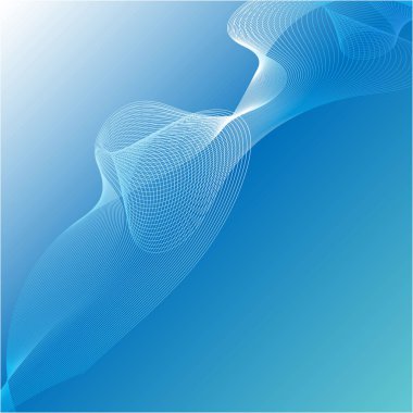 Soyut mavi çizgi eğrisi vektör arka plan grafik tasarım