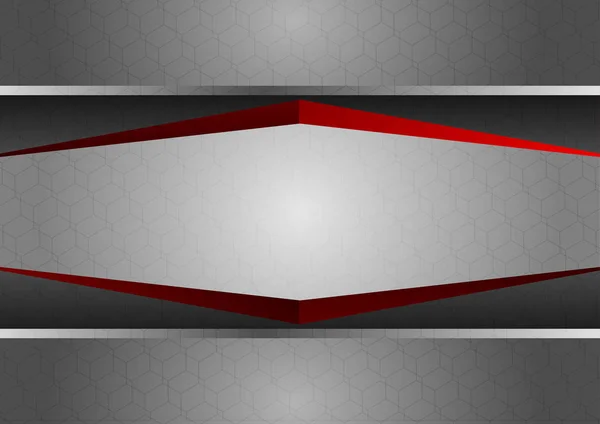 Gray hexagon abstract vector background with copy space — Stock Vector