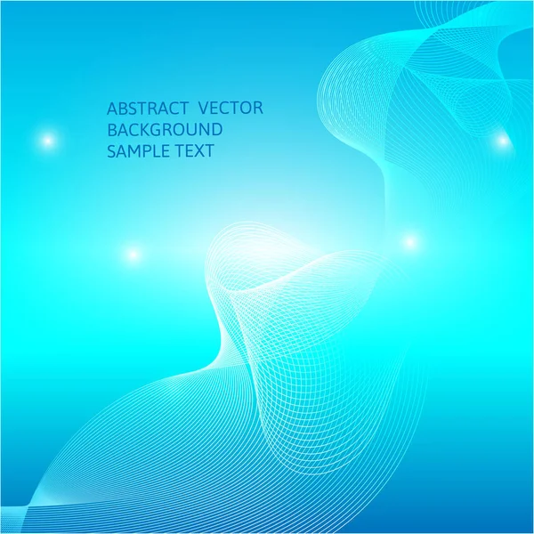 Abstrakte blaue Kurve Vektor Hintergrund Vektor Grafik Design — Stockvektor