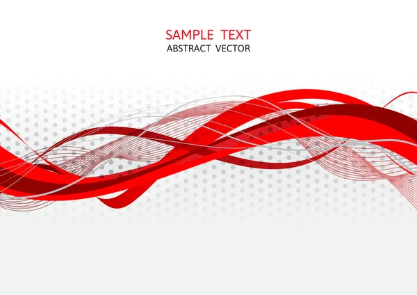 Ola roja y gris vector abstracto — Archivo Imágenes Vectoriales
