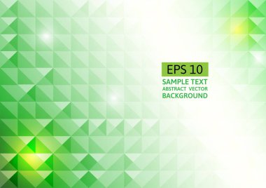 Yeşil geometrik üçgen arka plan kopya alanı ile