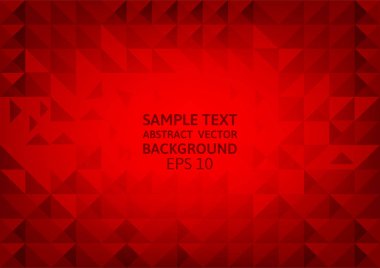 Kırmızı geometrik üçgen arka plan kopya alanı ile