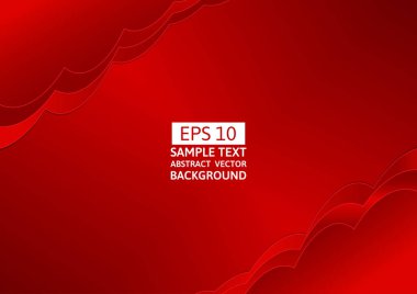 Kırmızı dalga örtüşme vektör arka plan kopya alanı ile