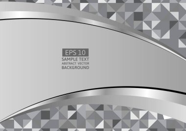 Gri üçgen ve dalga vektör arka plan kopya alanı ile