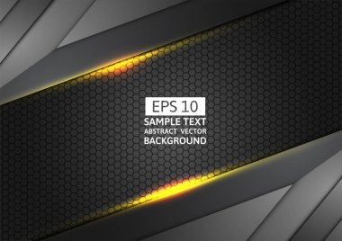 Siyah ışık ve geometrik soyut vektör arka plan