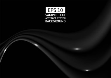 Siyah dalga soyut vektör arka plan