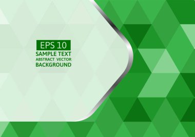 Vektör geometrik yeşil üçgen arka plan