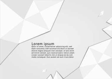 Beyaz çokgen soyut vektör arka plan. Grafik tasarım