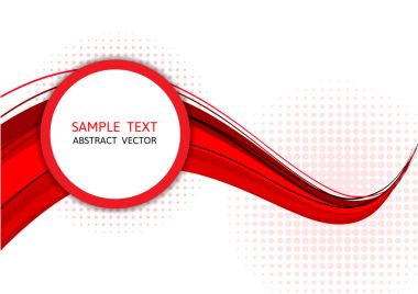 Kırmızı dalga soyut vektör arka plan grafik tasarım