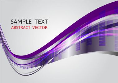 mor ve gri dalga vektör arka plan