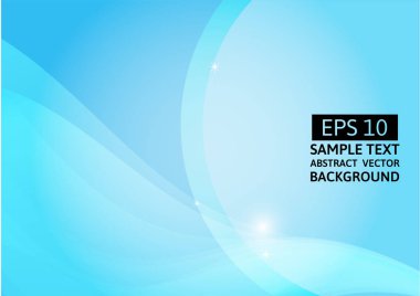 Mavi dalga soyut vektör arka plan kopya alanı ile