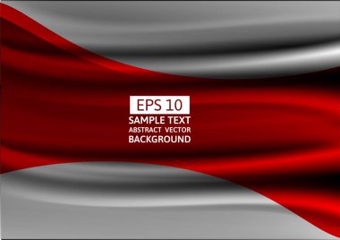 Gri ve kırmızı dalga soyut vektör arka plan, tasarım konsepti