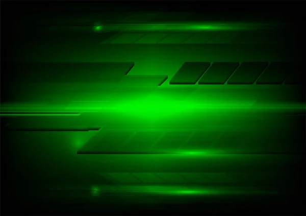 Abstrato verde escuro e design de tecnologia de luz. Cenário vetorial — Vetor de Stock