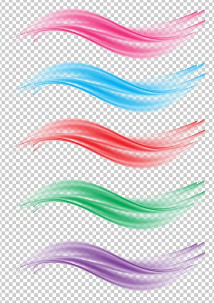 Renkli dalga vektör izole üzerinde şeffaf arka plan ayarlamak