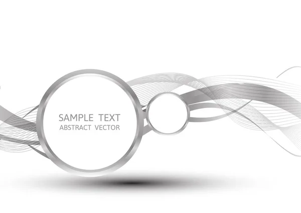 Gris onda abstracta vector fondo Diseño gráfico con espacio de copia — Archivo Imágenes Vectoriales