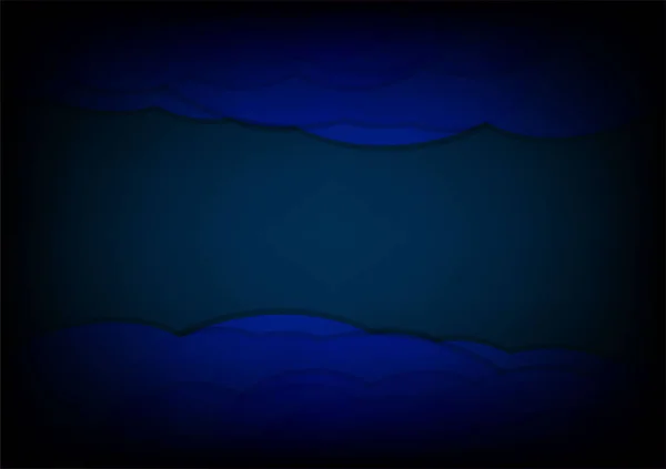 Abstrakter dunkelblauer Wellenvektorhintergrund. Vektorgrafik-Design — Stockvektor