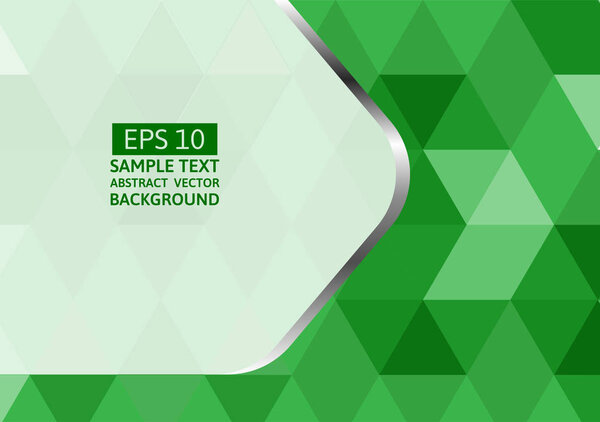 Векторный геометрический зелёный треугольник
