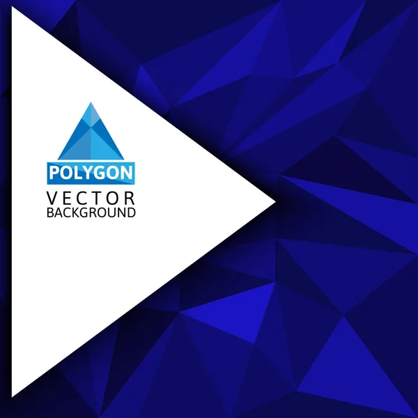 Blauer Polygon abstrakter Vektorhintergrund — Stockvektor