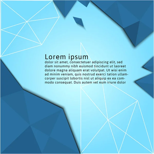 Mavi çokgen soyut vektör arka plan. Grafik tasarım