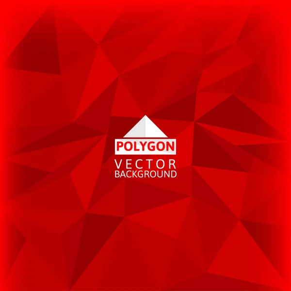 Roter Polygon abstrakter Vektorhintergrund — Stockvektor