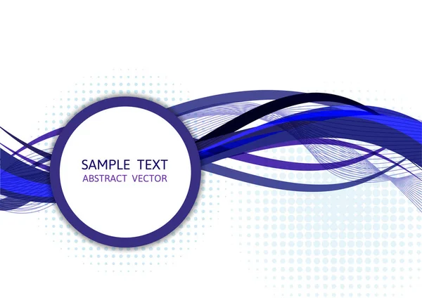 Blaue Welle abstrakt Vektor Hintergrund Grafik-Design — Stockvektor