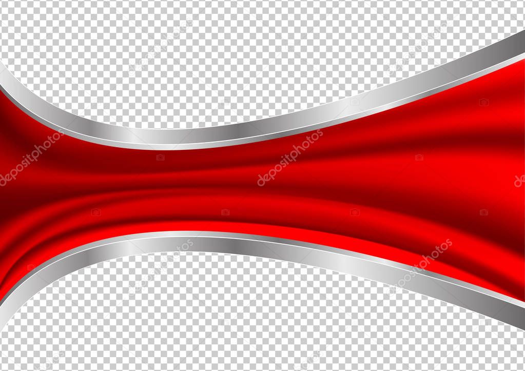 Red waves abstract transparency vector background