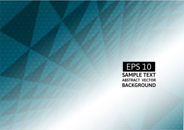 Soyut geometrik poligonal ile mavi arka plan kopya alanı