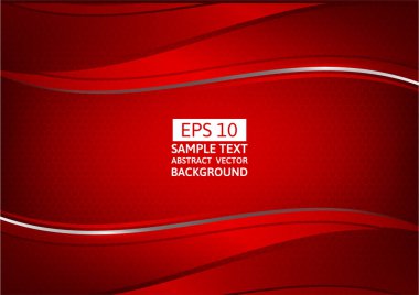 Kırmızı dalga tasarım öğesi üzerinde koyu arka planı tasarlamak vektör