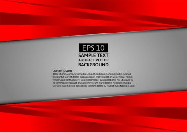 Kırmızı ve gri soyut vektör arka plan kopya alanı ile