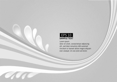 Beyaz arka planda gri çizgi dalga vektör