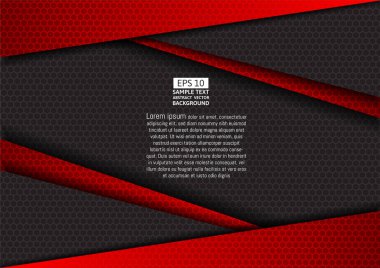 Kırmızı ve siyah geometrik vektör arka plan vektör çizim kopya alanı ile