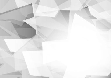 Gri ve gümüş renkli geometrik modern tasarım arka plan, vektör çizim