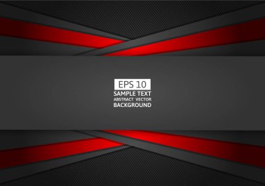 Kırmızı ve siyah geometrik arka plan modern tasarım, vektör çizim