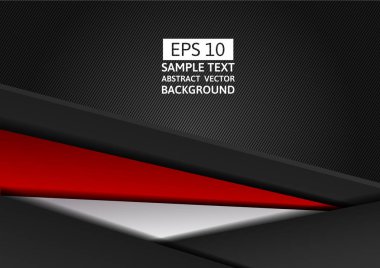Kırmızı ve siyah renk geometrik soyut vektör arka plan modern tasarımı ile işiniz için kopya alanı