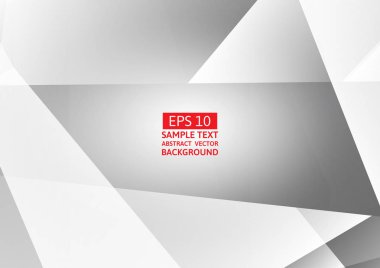 Gri ve beyaz geometrik arka plan teknoloji modern, vektör çizim kopya alanı ile