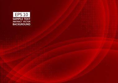 Kırmızı renk dalga arka plan teknoloji modern, vektör çizim