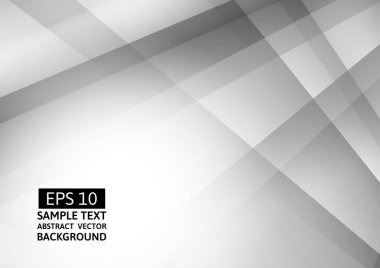 Soyut geometrik beyaz ve gri renk, Modern arka plan kopya alanı, vektör çizim eps10 ile