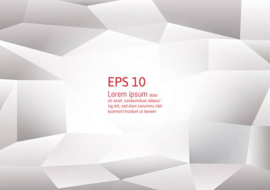 Gri ve beyaz renk çokgen arka plan, vektör çizim modern tasarım eps10